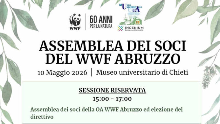 WWF Abruzzo, il 10 maggio a Chieti l’assemblea per il nuovo corso regionale