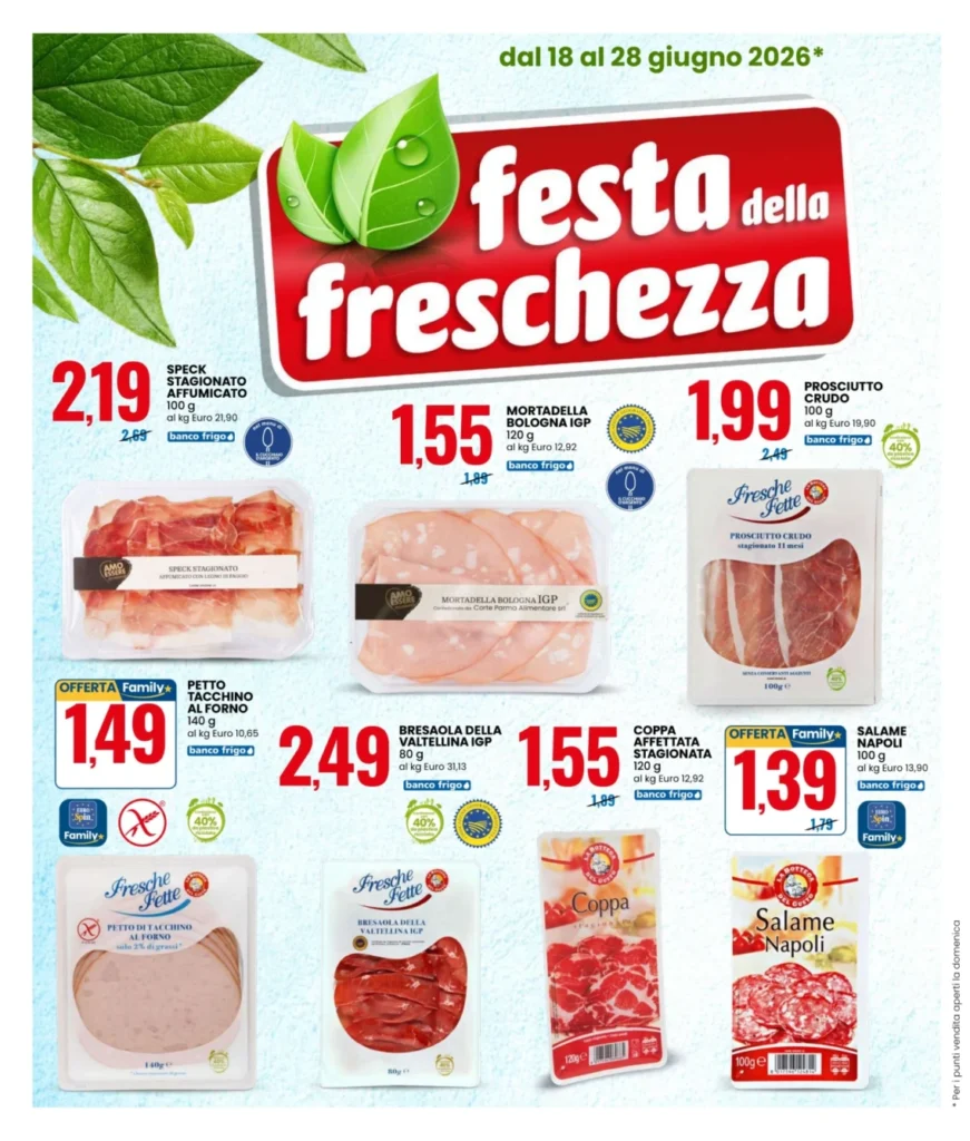 Volantino eurospin dal 18 al 28 giugno
