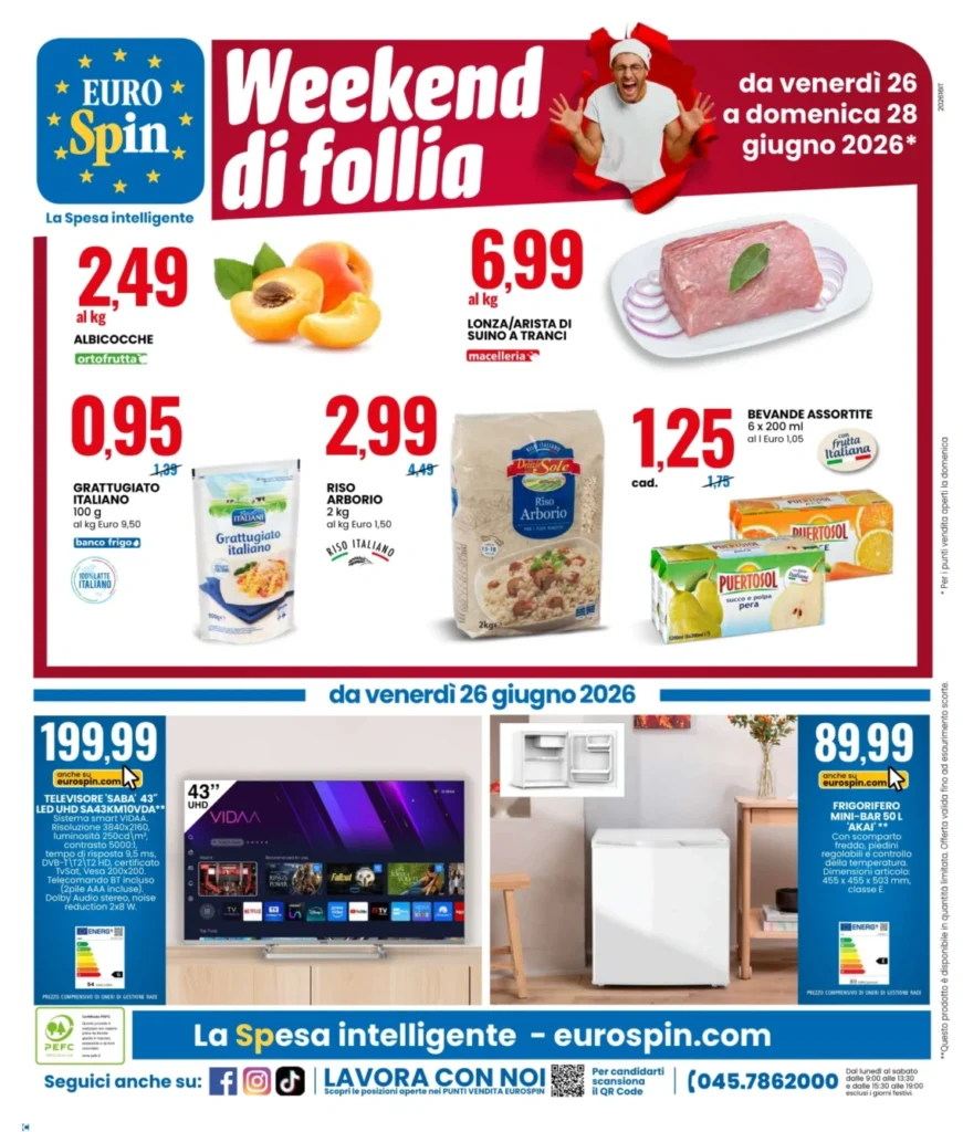 Volantino eurospin dal 18 al 28 giugno