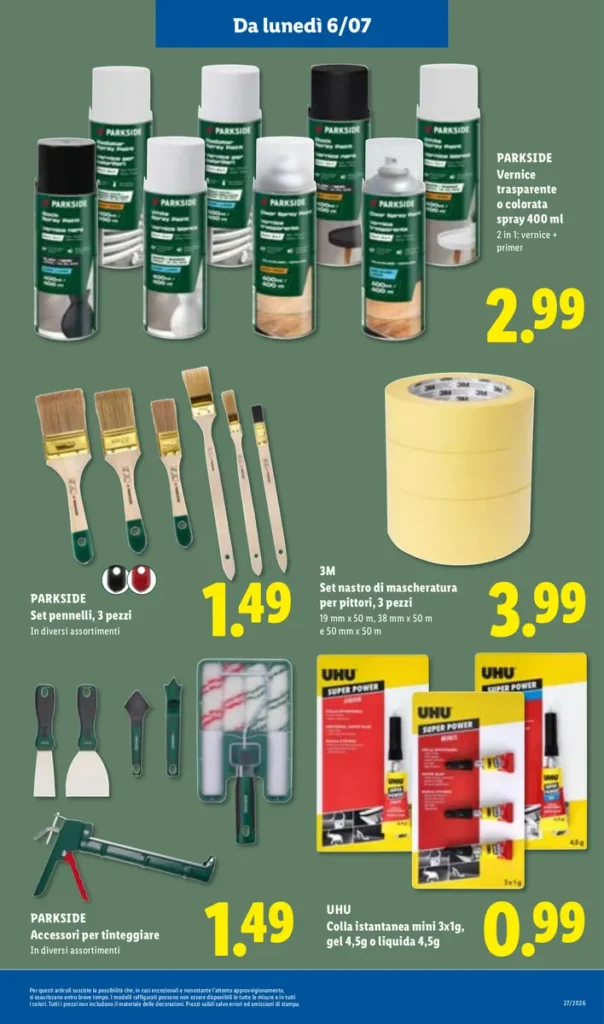 Pagina del volantino parkside del 2 e 6 luglio