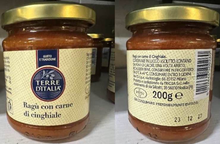 Ragu con carne di cinghiale terre d'italia
