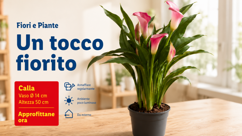Calla Lidl a 5,99 euro, offerta da giovedì 4 giugno: perché conviene e come curarla