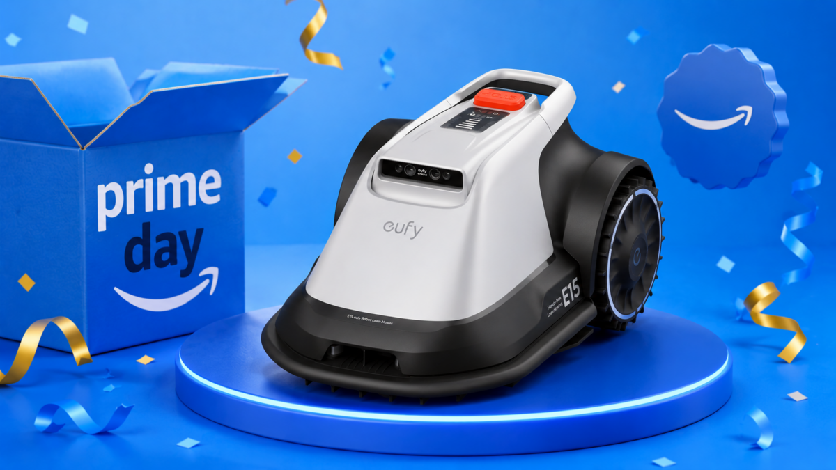 Eufy E15, robot tagliaerba, in offerta su Amazon per il prime day 2026
