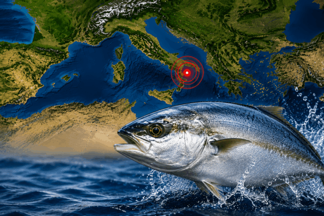 Una ricciola venuta da lontano: cosa ci racconta il primo esemplare giapponese pescato nel Mediterraneo