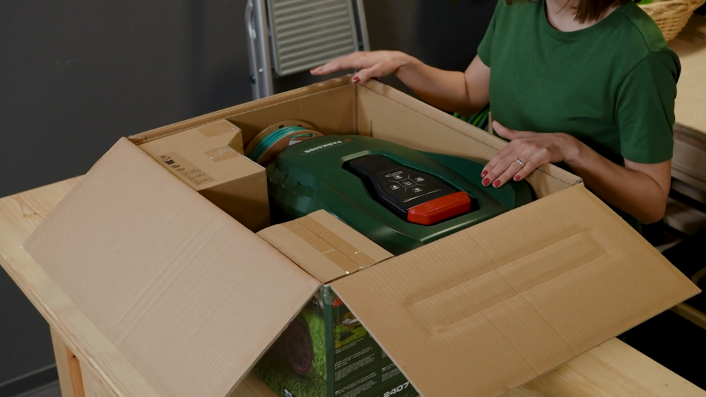unboxing robot tagliaerba parkside