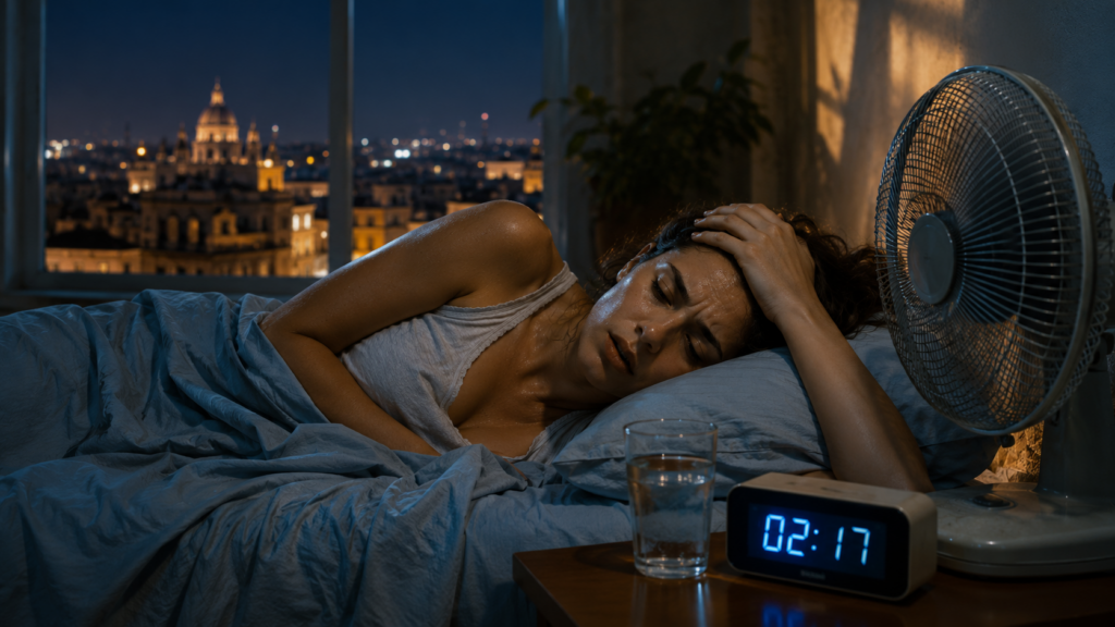Crisi climatica, perse 56 ore di sonno all’anno: lo studio
