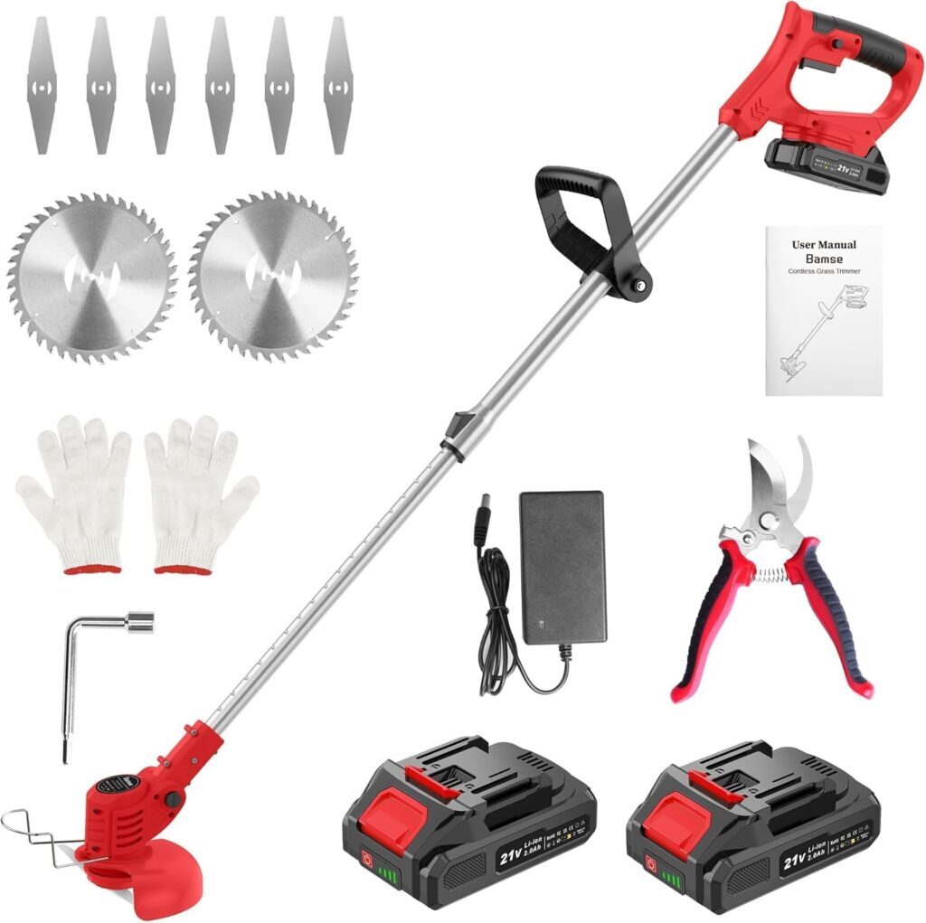 Decespugliatore a batteria in offerta su Amazon con due batterie e kit completo.