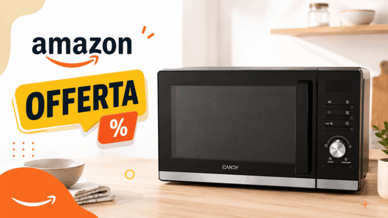 Candy Moderna, il forno a microonde super scontato su Amazon ha 40 programmi automatici