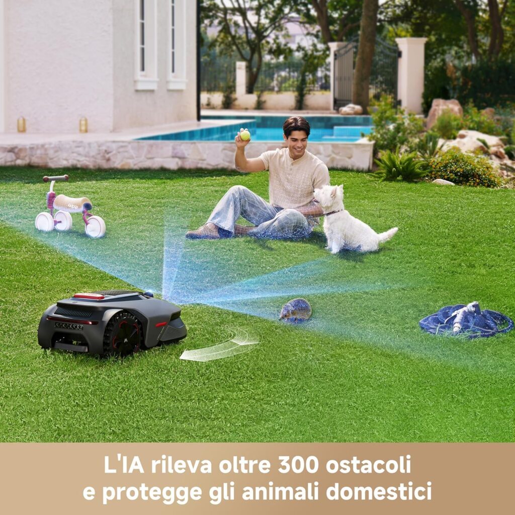 Mova lidax ultra 1600, il robot tagliaerba con intelligenza artificiale