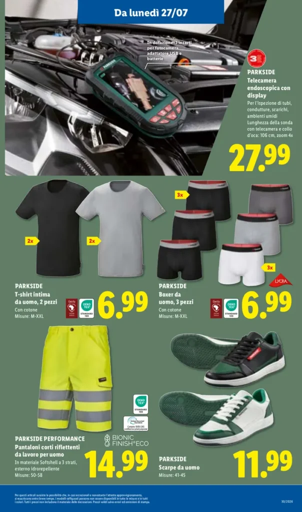 Volantino Parkside giovedi 23 luglio e lunedi 29 luglio