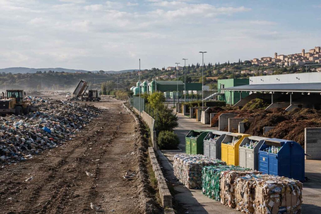 Rifiuti in Italia: dal 83% in discarica al 55% riciclato