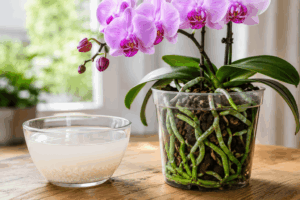 Il trucco dell’acqua di riso per salvare la tua orchidea (e altri segreti che nessuno ti dice)