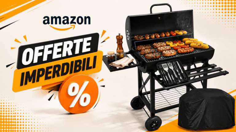 Questo barbecue a carbonella è super scontato su Amazon e, spoiler, ha una mega griglia
