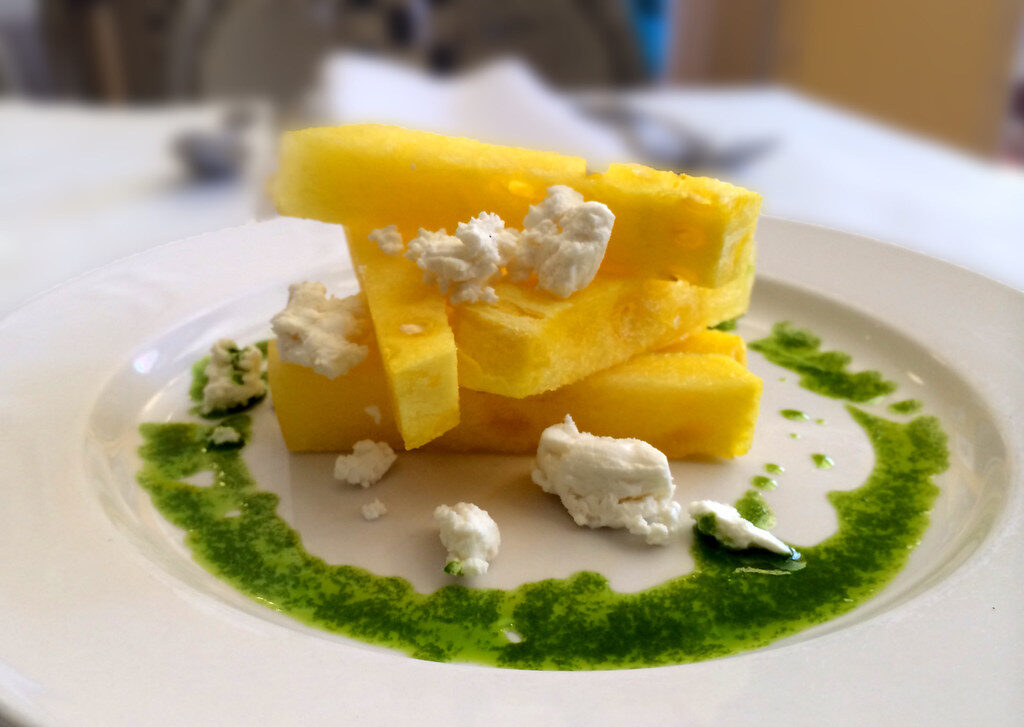 Anguria gialla in una ricetta casereccia