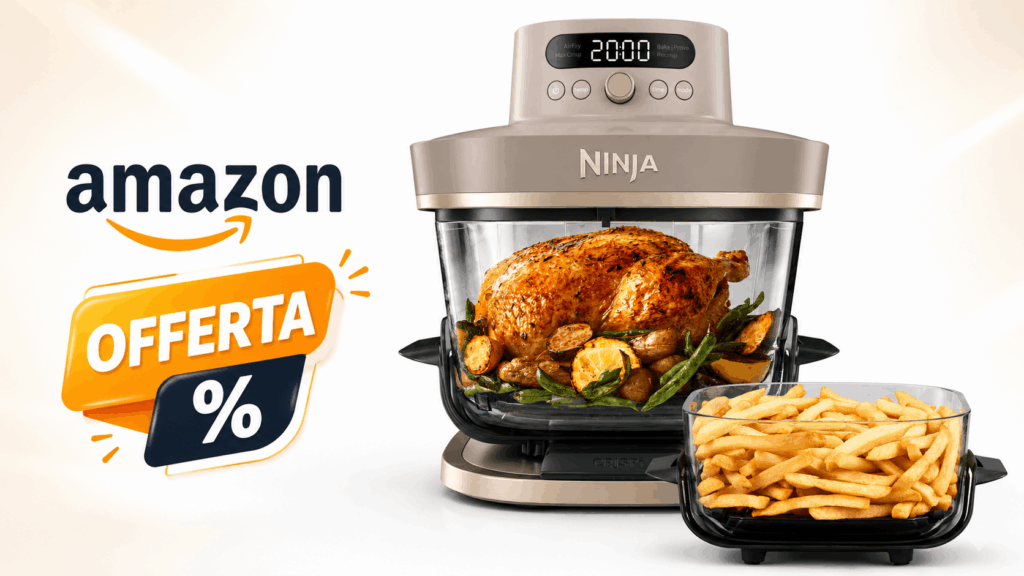 La mega friggitrice ad aria in vetro della Ninja in super offerta su Amazon