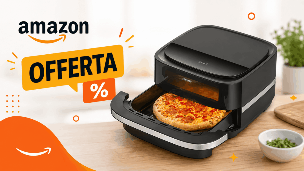 Questa friggitrice ad aria è a metà prezzo su Amazon ed ha anche la funzione pizza