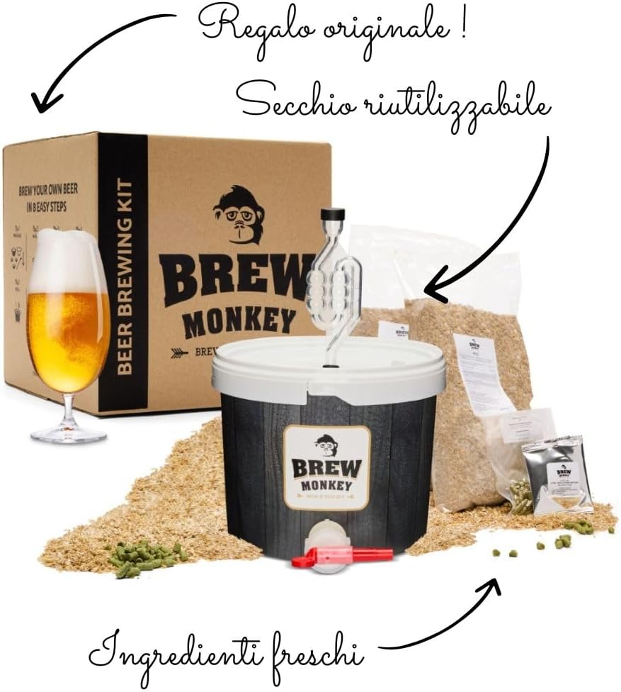 Kit per la realizzazione della birra "Brew Monkey"