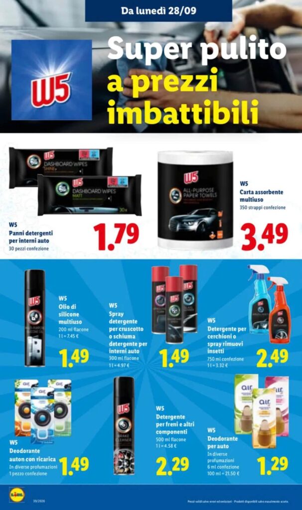 Volantino Parkside lunedì 28 settembre