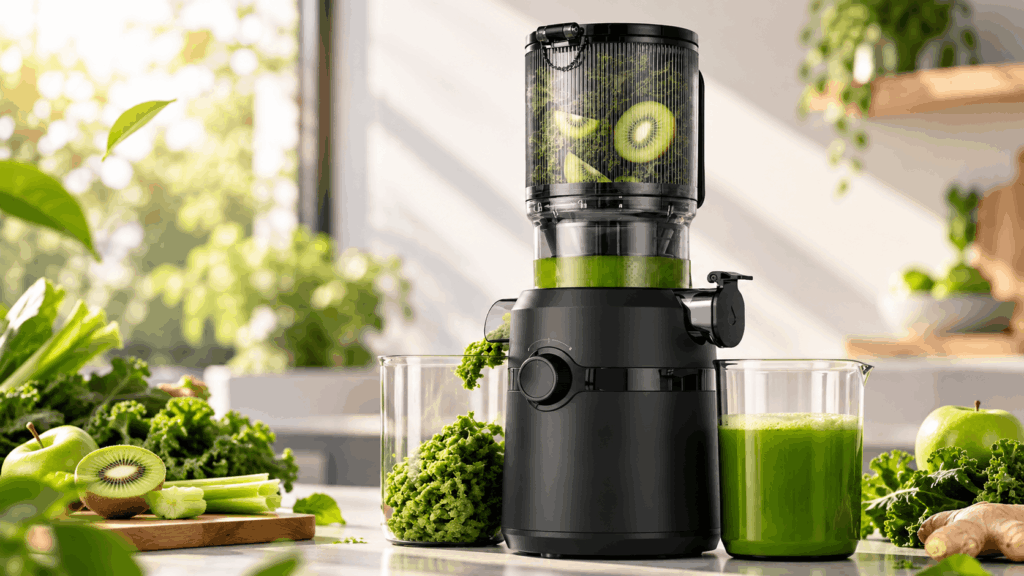 Succo fresco ogni giorno: l’estrattore  che accetta anche frutta intera è scontato del 50% su Amazon