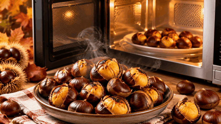 Castagne al microonde: pronte in 5 minuti e si sbucciano da sole
