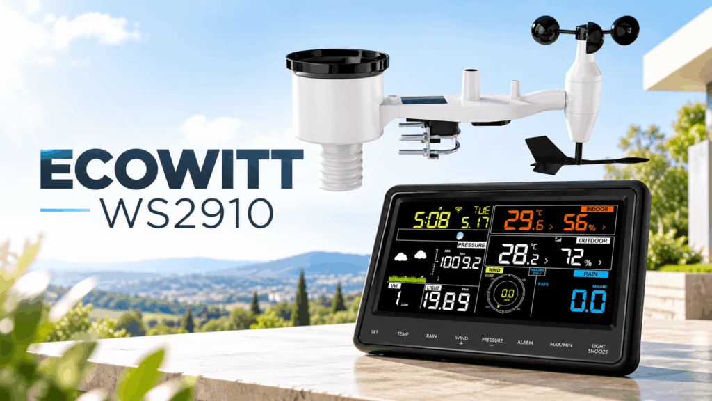 Ecowitt WS2910 in super sconto: la stazione meteo completa per orto e giardino