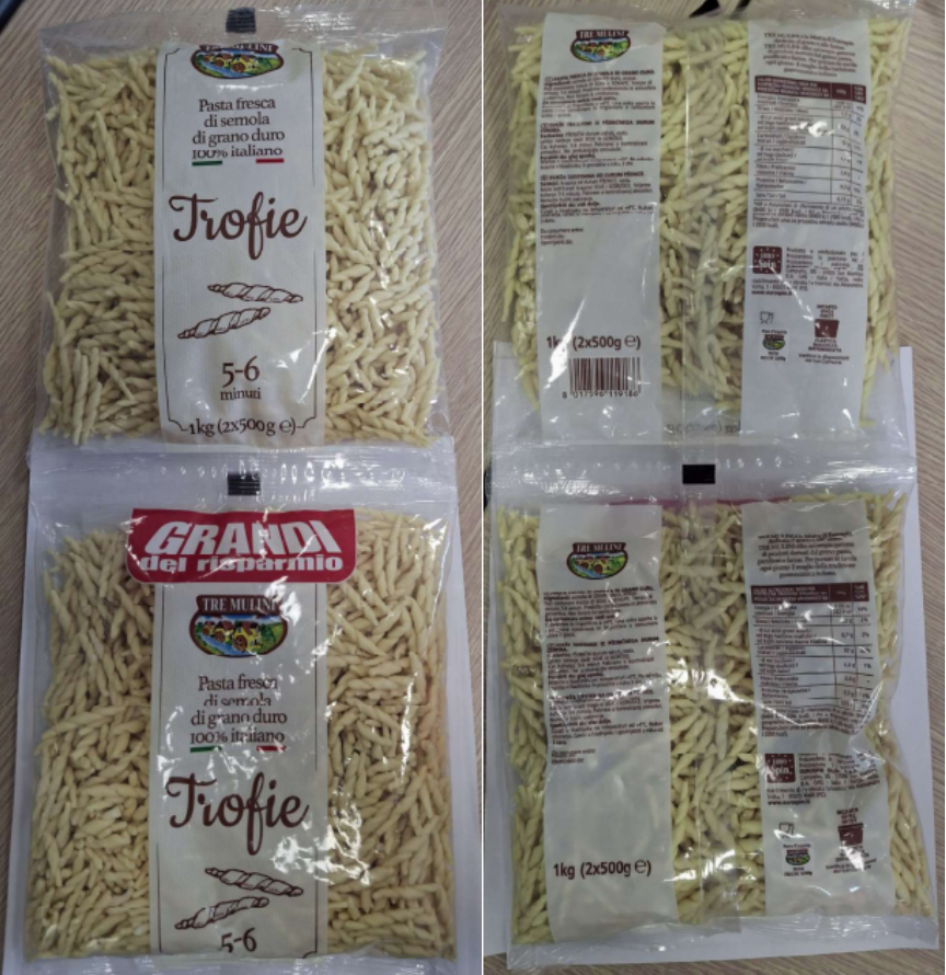 Trofie eurospin tre mulini richiamo alimentare