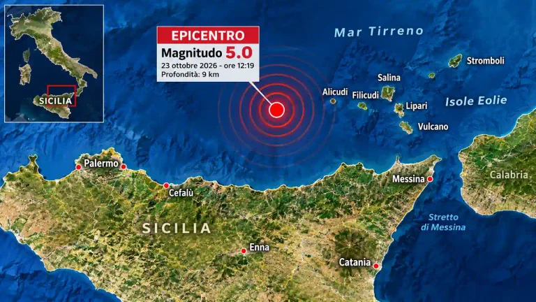 Sciame sismico alle Eolie, la terra continua a tremare: decine di scosse nella notte (la più forte di magnitudo 3.4)