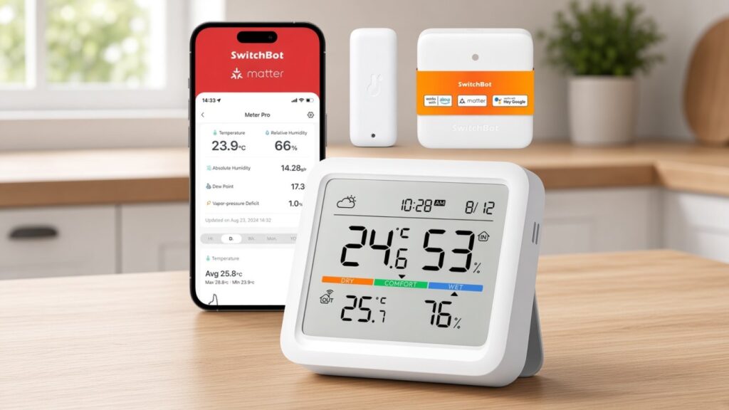 SwitchBot, stazione meteo WiFi a 50€: misura temperatura e umidità con meno 50€